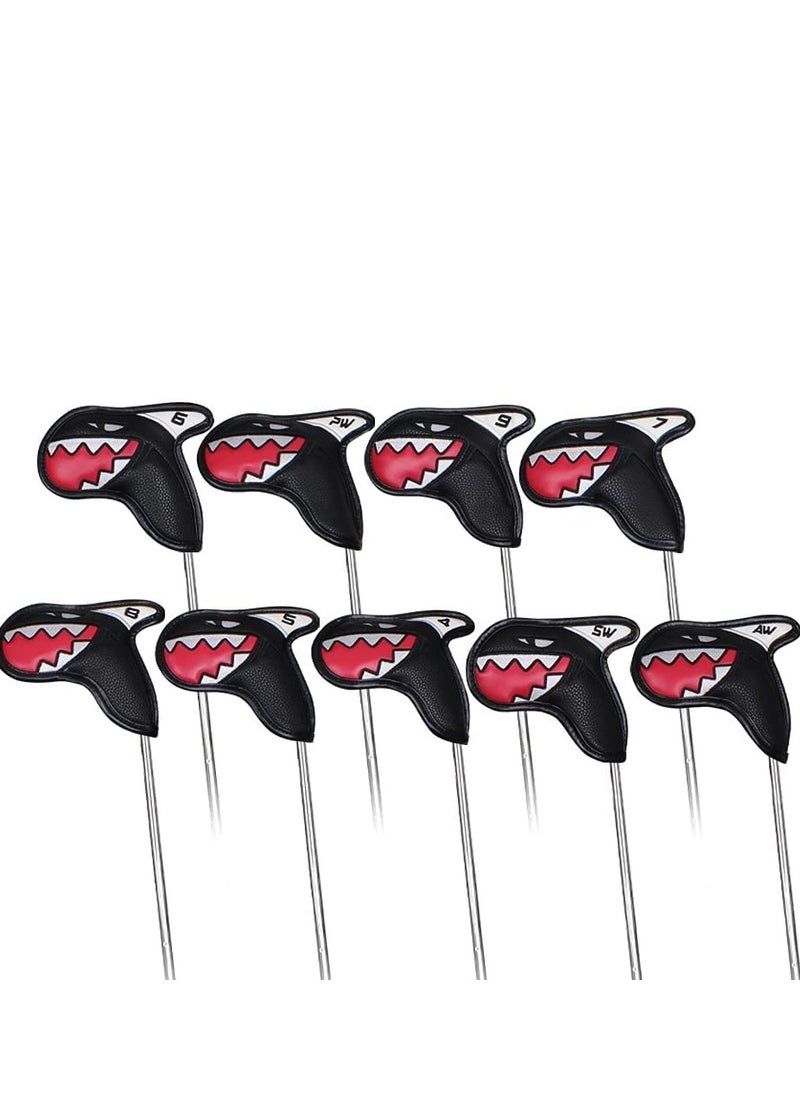 KASTWAVE Golf Iron Covers, Handed Thick PU Leather Embroidery Number Fit Well Club 4-9/A/P/S Fit All Brands Unisex (9 Pcs)  - Image 1
