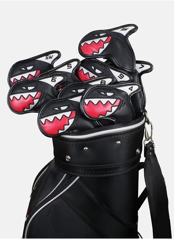 KASTWAVE Golf Iron Covers, Handed Thick PU Leather Embroidery Number Fit Well Club 4-9/A/P/S Fit All Brands Unisex (9 Pcs)  - Image 4