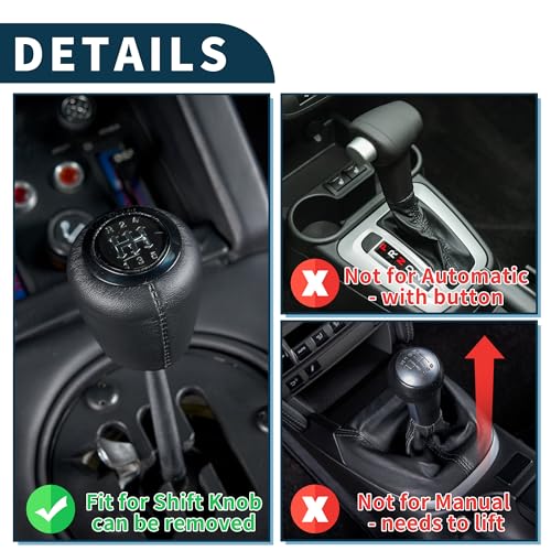 TUCKBOLD Car Gear Shifter Knob 20cm | Front Shift Lever Knob Universal for Automatic and Manual Vehicle Acrylic Purple with 2 Adapter 1 Set - Image 3