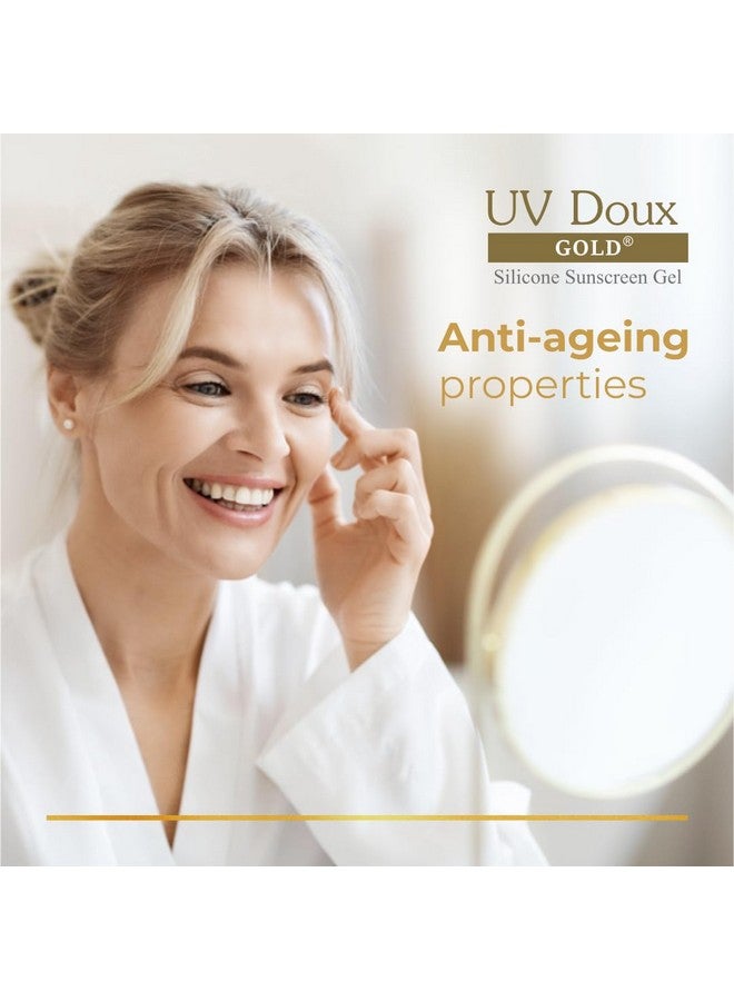 Brinton جل واقي شمس برينتون يو في دوكس جولد سيليكون SPF 50 PA+++ مع فيتامين C و E | حماية من UVA/UVB | غير دهني، مقاوم للماء | لجميع أنواع البشرة، 100 جرام (عبوة من 2)  - Image 3