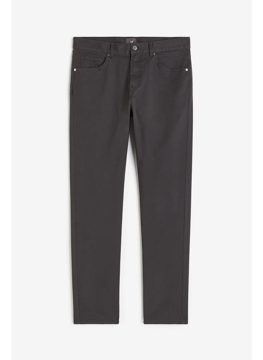 H&M Slim Fit Cotton Twill Trousers