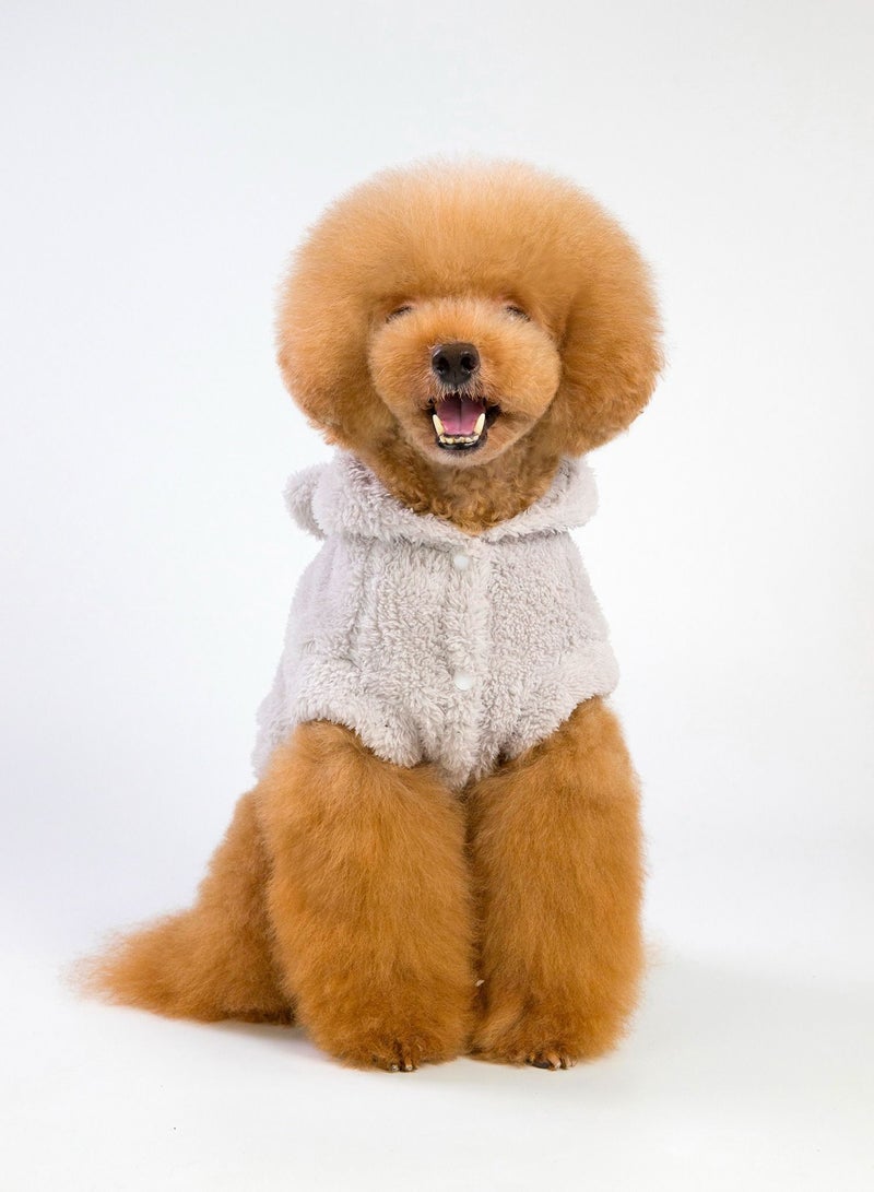 Loquat A pet dog wears a coat and a hat Grey  - Image 1