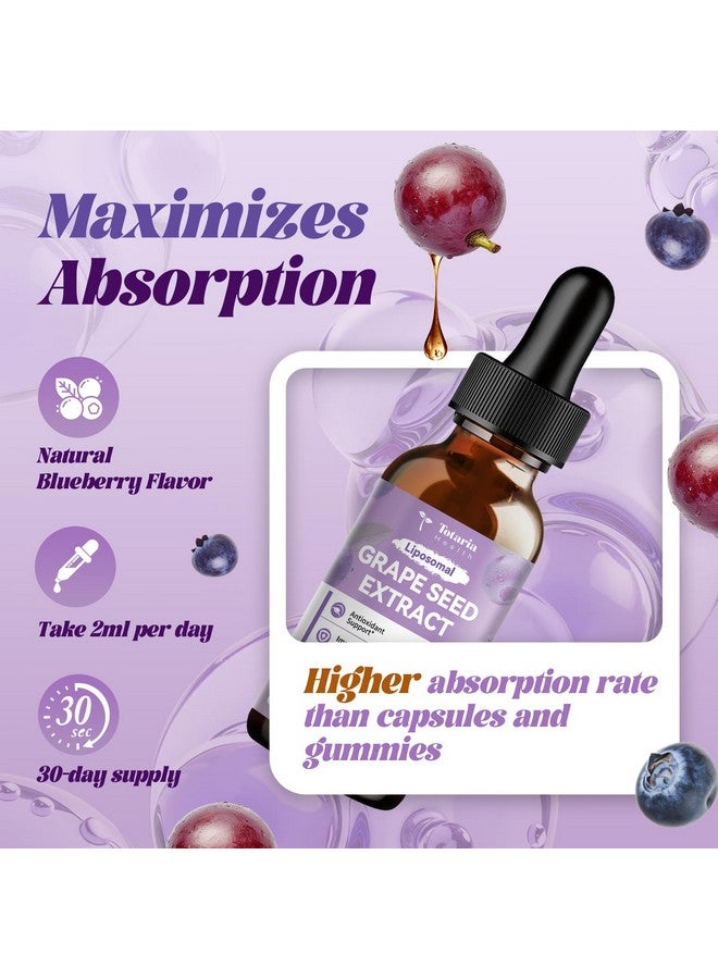 Totaria Grape Seed Extract Liquid Drops | High Potency 95% Polyphenols Antioxidant Supplement for Skin, Heart & Immune Support | Vegan, Gluten Free | Alcohol-Free & Non-GMO | 2FL - Image 5