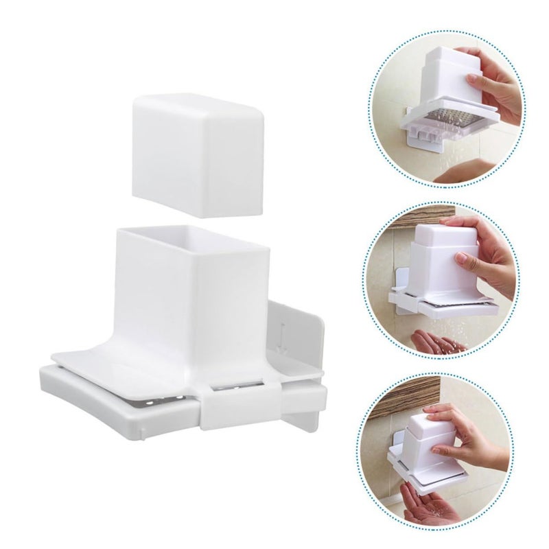 Self Draining Soap Box Wall Mounted Adhesive Soap Holder Organizer Tray For Kitchen Bathroom - Image 4