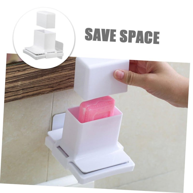 Self Draining Soap Box Wall Mounted Adhesive Soap Holder Organizer Tray For Kitchen Bathroom - Image 5