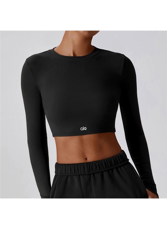 alo North America ALO YOGA Cropped Long Sleeve Yoga Top 