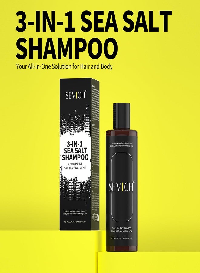 SEVICH Sea Salt Shampoo & Conditioner & Body Wash 3-in-1 for Beach and Swimming | Natural Deep Cleansing & Moisturizing | 200ml for Hair & Skin Care - Image 2