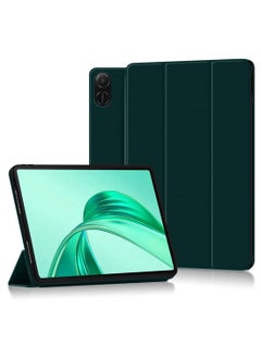 Techie Honor Pad X8a 11 Inch 2024 Smart Folio Flip Trifold Back Case with Auto Wake/Sleep Function Cover - Dark Green  - Image 1