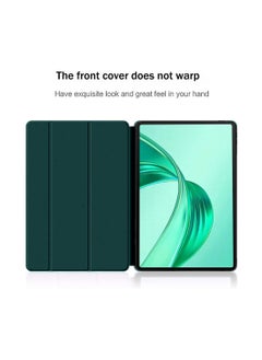 Techie Honor Pad X8a 11 Inch 2024 Smart Folio Flip Trifold Back Case with Auto Wake/Sleep Function Cover - Dark Green  - Image 3