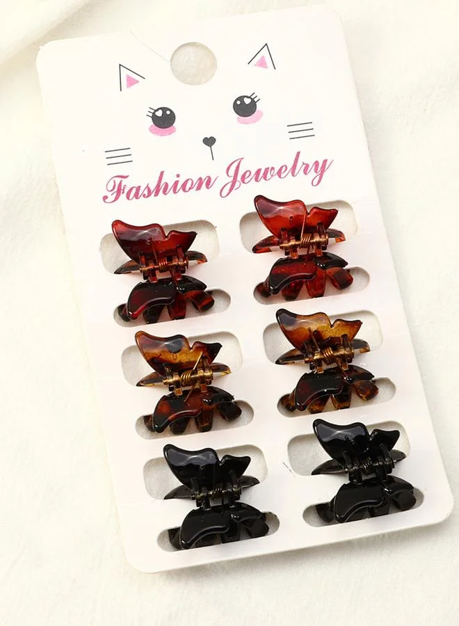 تايك تو Pack of 6 - Multi-Color Butterfly Hair Clips