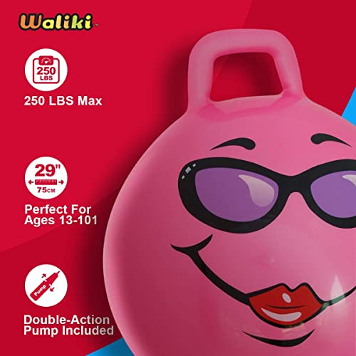 WALIKI Hippity Hop Ball for Adults Races | 29" Pink Hopper | Jumping Ball | Perfect Outdoor Game for Family Fun - Image 2