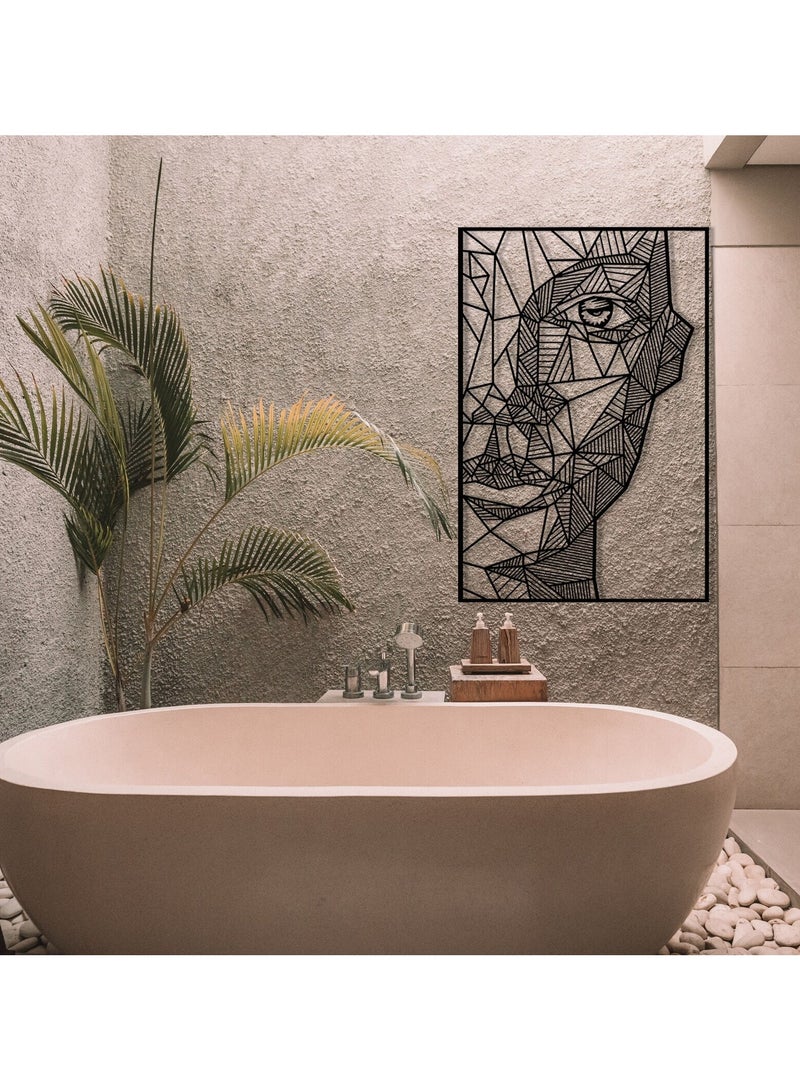 Metal Abstract Modern Face Metal Wall Art Frame - Image 5