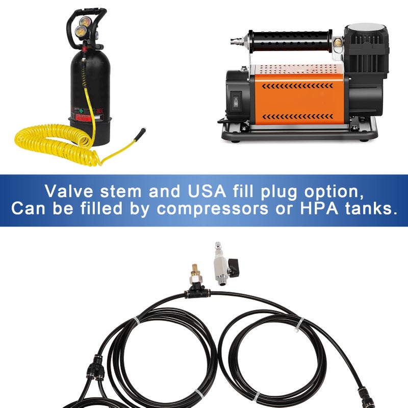 Generic YIYADECO 4 Way Tire Inflation System with Closed Flow Chuck for Car Trucks Off Road Vehicles-Compatible with HPA Tanks and Compressors  - Image 2