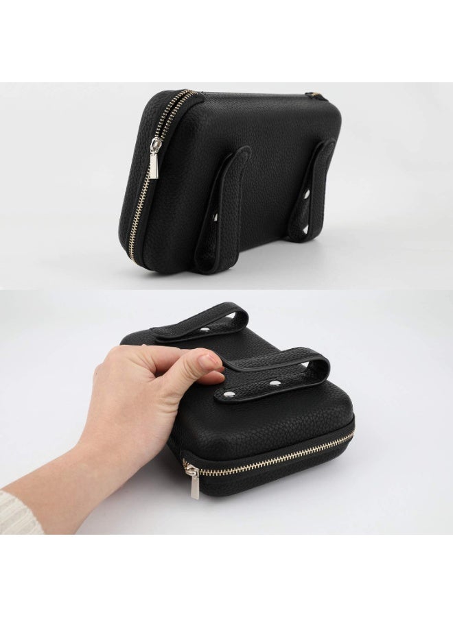 NOSKIN Car Tissue Holder, Premium PU Leather Sun Visor & Backseat Napkin Case, Black - Image 5