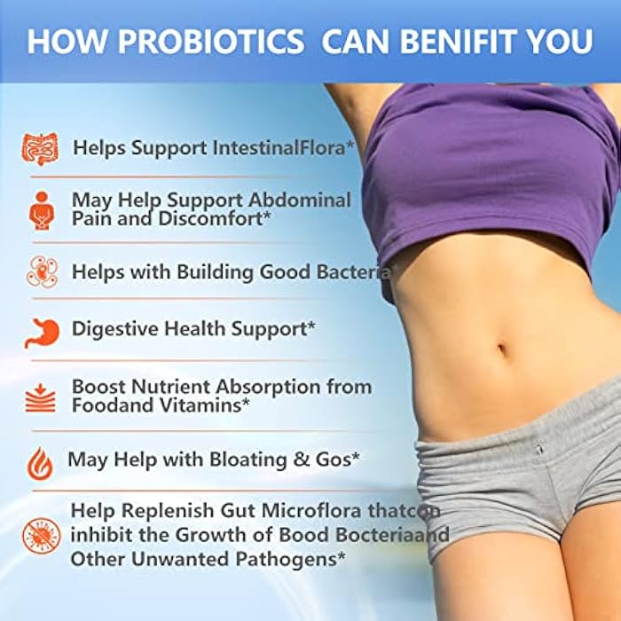 OMOGS Probiotics 120 Billion CFUs 18 Strains, 3 Prebiotics & Digestive Enzymes, Helps Digestive, Gut Health, Immune, Supports Occasional Constipation, Diarrhea & Gas - for Women & Men, 60 Capsules - Image 4