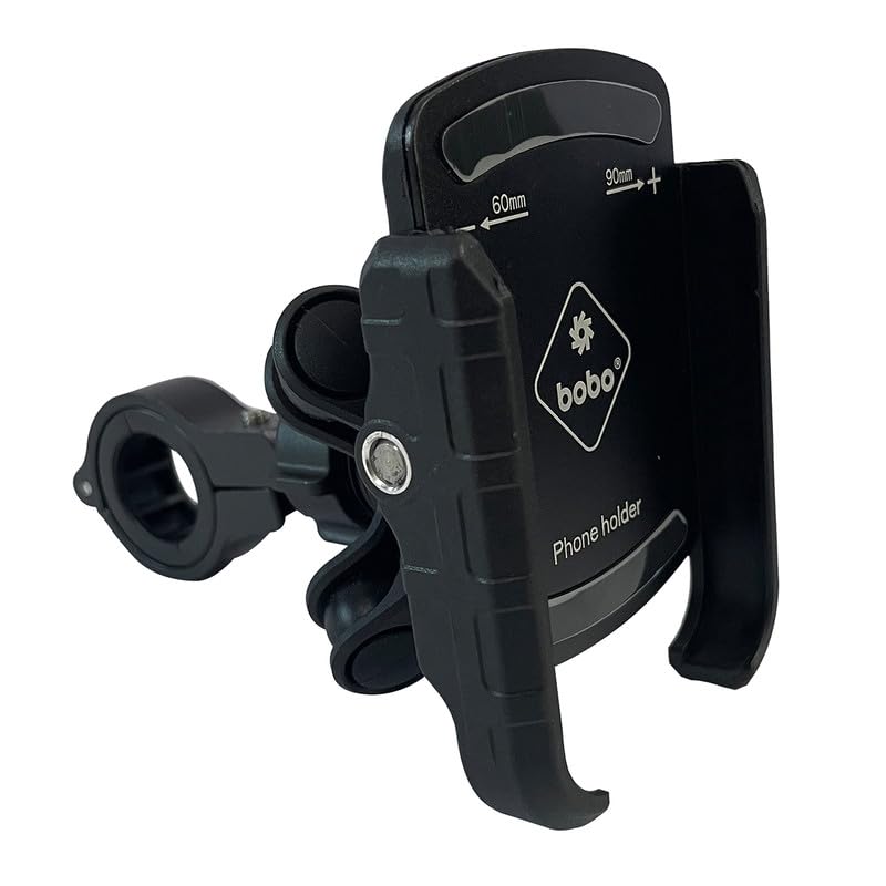Bobo BM4 PRO Plus Jaw-Grip with PRO Plus Vibration Damper Waterproof Bike/Motorcycle/Scooter Mobile Phone Holder Mount, Ideal for Maps and GPS Navigation (Black) - Image 1