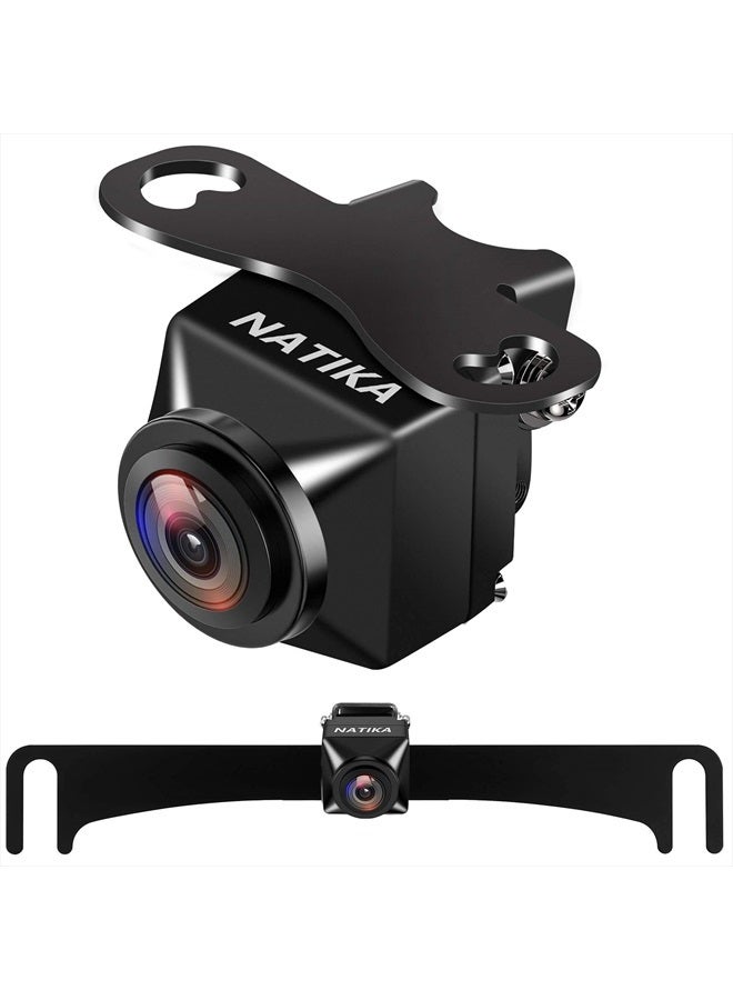 NATIKA Backup/Front View Camera: No Distorted Affect Starlight Night Vision HD Waterproof 960H CVBS/720P AHD Hitch Backup/Reverse/Rear Camera License Plate for Cars Pickup Trucks SUV RV Van - Image 1