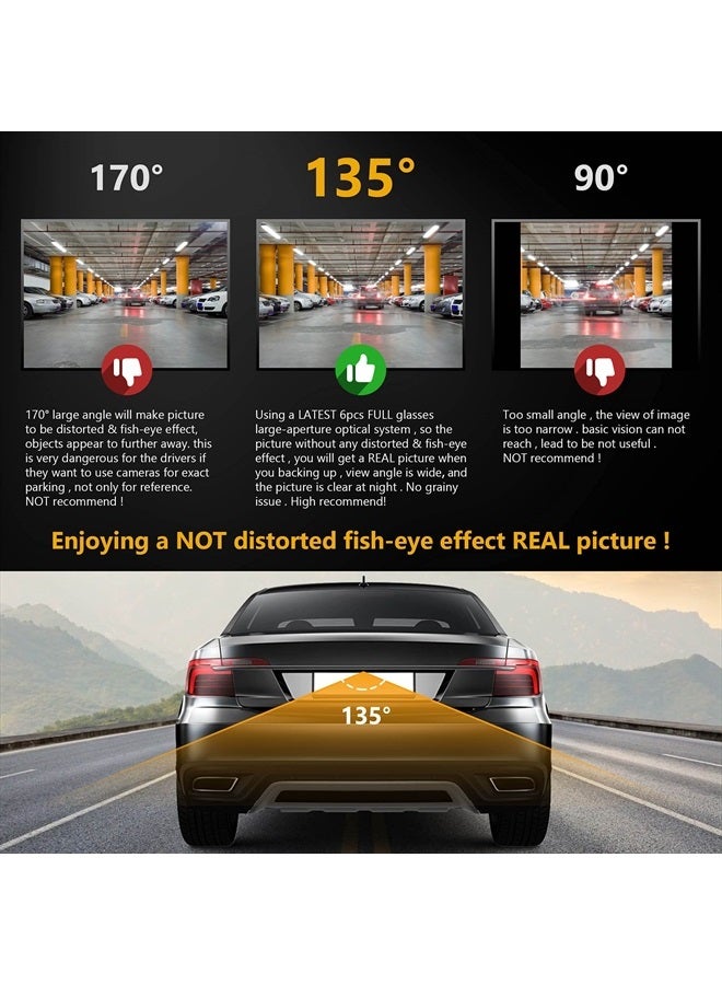 NATIKA Backup/Front View Camera: No Distorted Affect Starlight Night Vision HD Waterproof 960H CVBS/720P AHD Hitch Backup/Reverse/Rear Camera License Plate for Cars Pickup Trucks SUV RV Van - Image 2