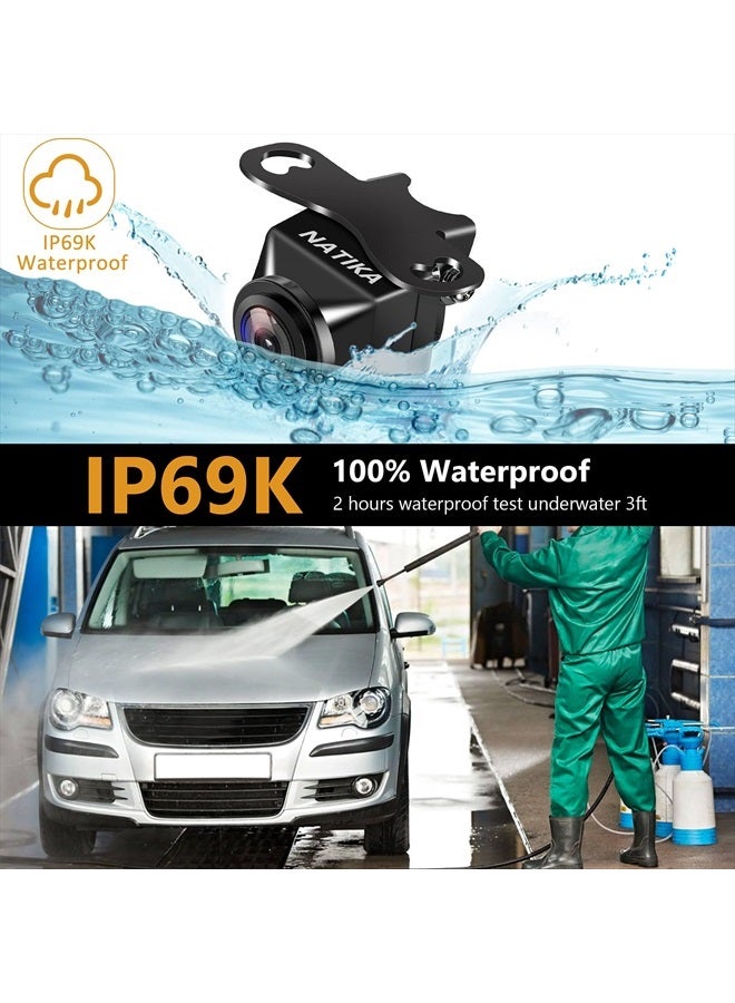 NATIKA Backup/Front View Camera: No Distorted Affect Starlight Night Vision HD Waterproof 960H CVBS/720P AHD Hitch Backup/Reverse/Rear Camera License Plate for Cars Pickup Trucks SUV RV Van - Image 3