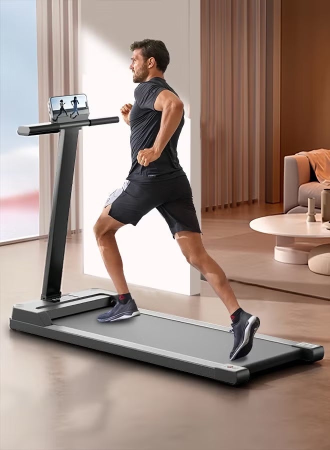 الحلم جهاز جري قابل للطي بقوة 2.5 حصان، قابل للطي، جهاز جري 2 في 1 تحت المكتب، سجادة مشي محمولة، جهاز تحكم عن بعد، شاشة LED، سعة وزن 300 رطل، مناسب للاستخدام في المكتب المنزلي، يمكن استخدامه للمشي والركض. - Image 1