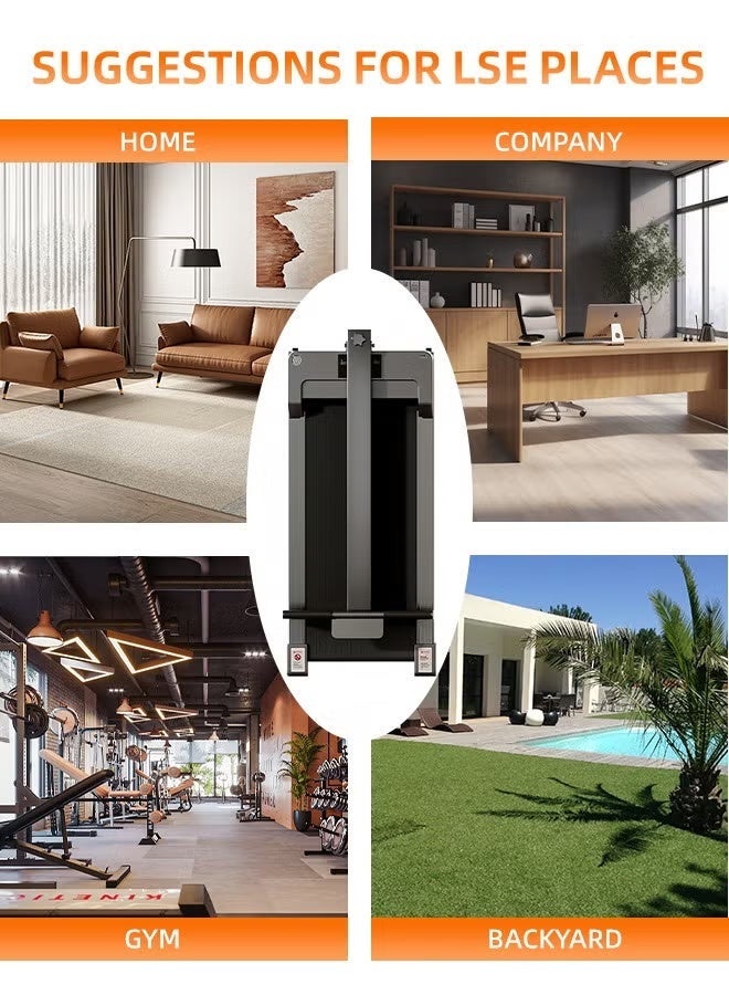 الحلم جهاز جري قابل للطي بقوة 2.5 حصان، قابل للطي، جهاز جري 2 في 1 تحت المكتب، سجادة مشي محمولة، جهاز تحكم عن بعد، شاشة LED، سعة وزن 300 رطل، مناسب للاستخدام في المكتب المنزلي، يمكن استخدامه للمشي والركض. - Image 5