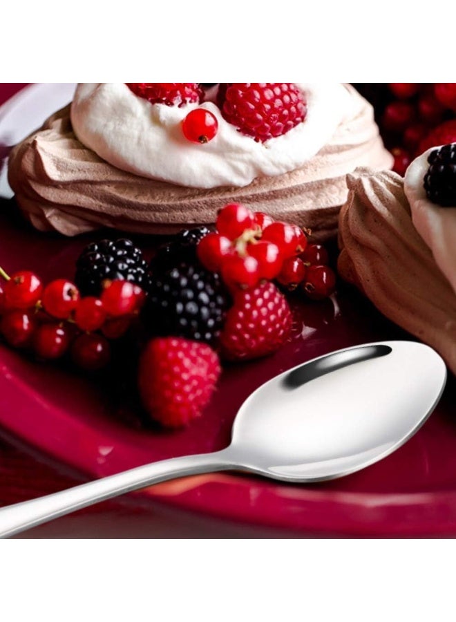 MOMENT 6 Pieces Teaspoons Set (6.2 Inch), Spoons Silverware, Stainless Steel Tea Spoons, Small Spoons, Mirror Polished Teaspoon, Dessert Spoons For Home, Kitchen, Restaurant, Dishwasher Safe - Image 5