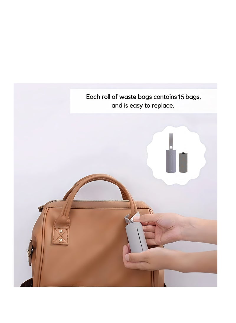 LuQu - Diaper Bag Dispenser Refills Disposable Unscented Waste Bags (4 Rolls - 60 Bags) - Image 1