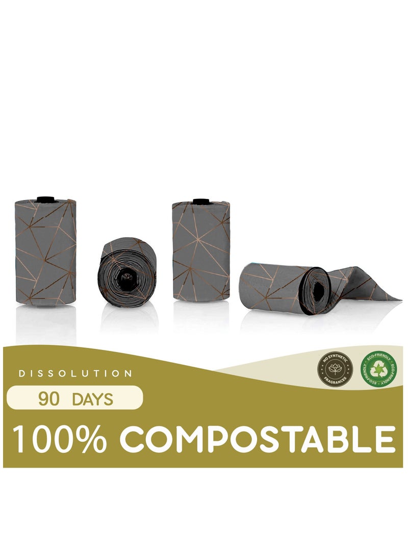 LuQu - Diaper Bag Dispenser Refills Disposable Unscented Waste Bags (4 Rolls - 60 Bags) - Image 1