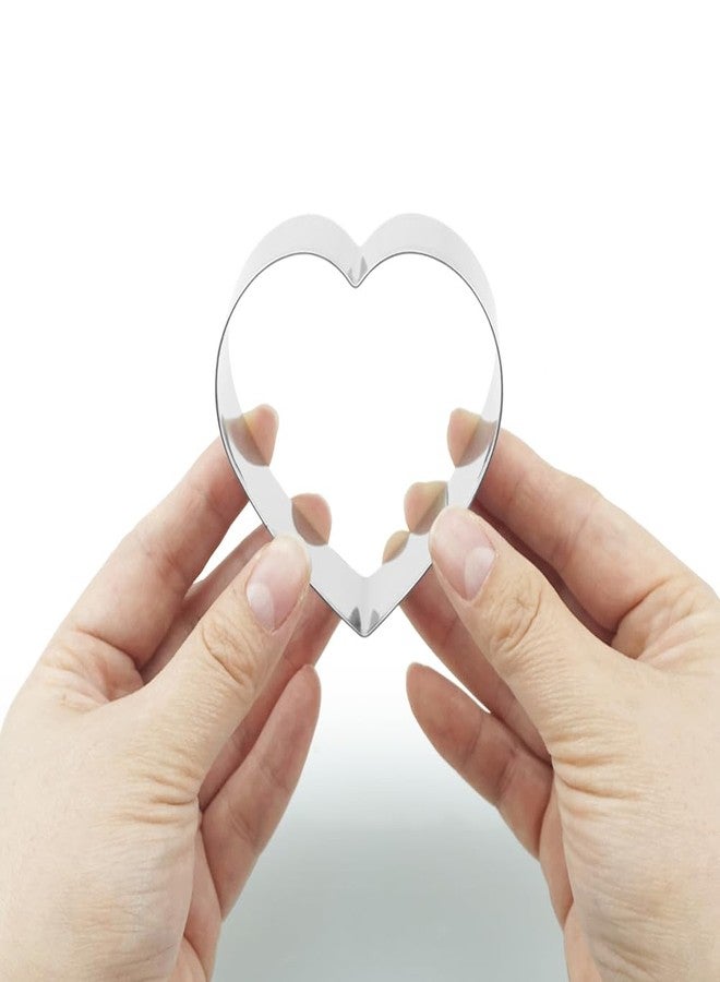 Saktopdeco Heart Cookie Cutter Set Small Heart Shaped Cookie Cutters Stainless Steel Love Candy Biscuit Decorative Cutters - Image 3