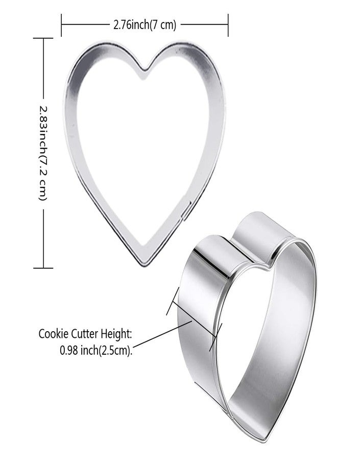 Saktopdeco Heart Cookie Cutter Set Small Heart Shaped Cookie Cutters Stainless Steel Love Candy Biscuit Decorative Cutters - Image 2