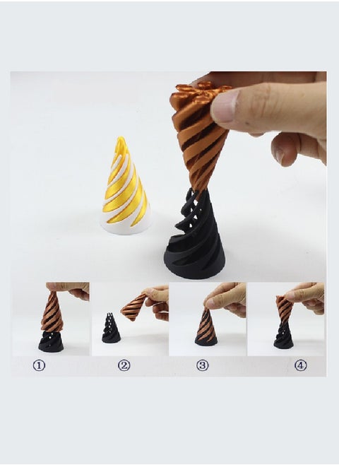 Double Helix Irritability Toys: Stress relief and brain teasers with three-dimensional spiral structure, interactive finger display anti-anxiety toys for both adults and children