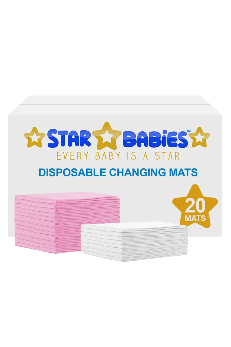 ستار بيبيز Star Babies - Disposable Changing Mat Pack Of 20, Assorted