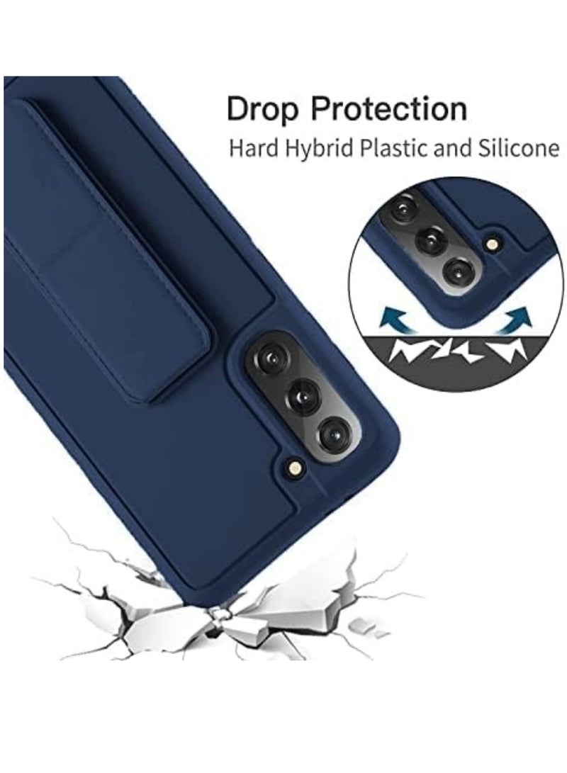 ELTRAZONE ELTERAZONE Case Compatible with Samsung Galaxy A02S Case Cover Blue Grip Magnetic Car Mount Kickstand & Holder, Premium Silicone Vertical & Horizontal Hand Strap and Grip with Multi Stand - Image 3