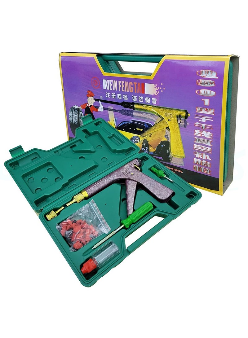 Car Motorcycle Tubeless Tire Puncture Repair Tool Kit with Storage Bag - Image 1