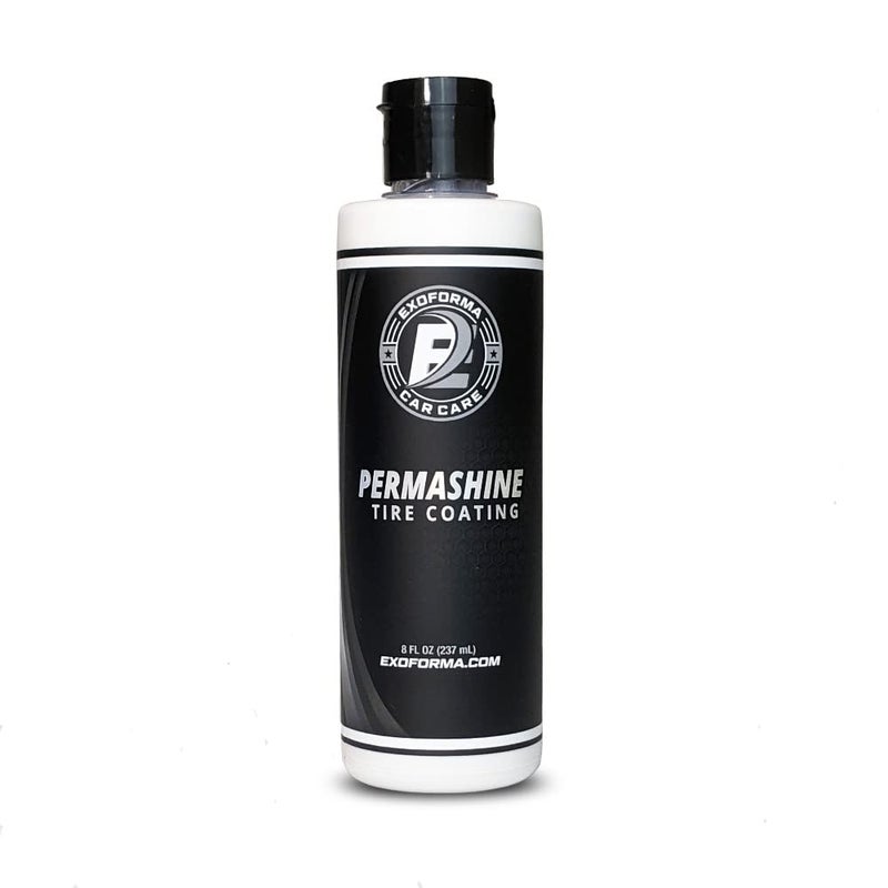 ExoForma PermaShine Tire Coating & Dressing - Extreme High Shine & Durability - Long-Lasting Acrylic Anti-Stick No-Sling Protection - Wonâ€™t Wash Off - Dries Fast to The Touch - 8 fl oz - Image 1