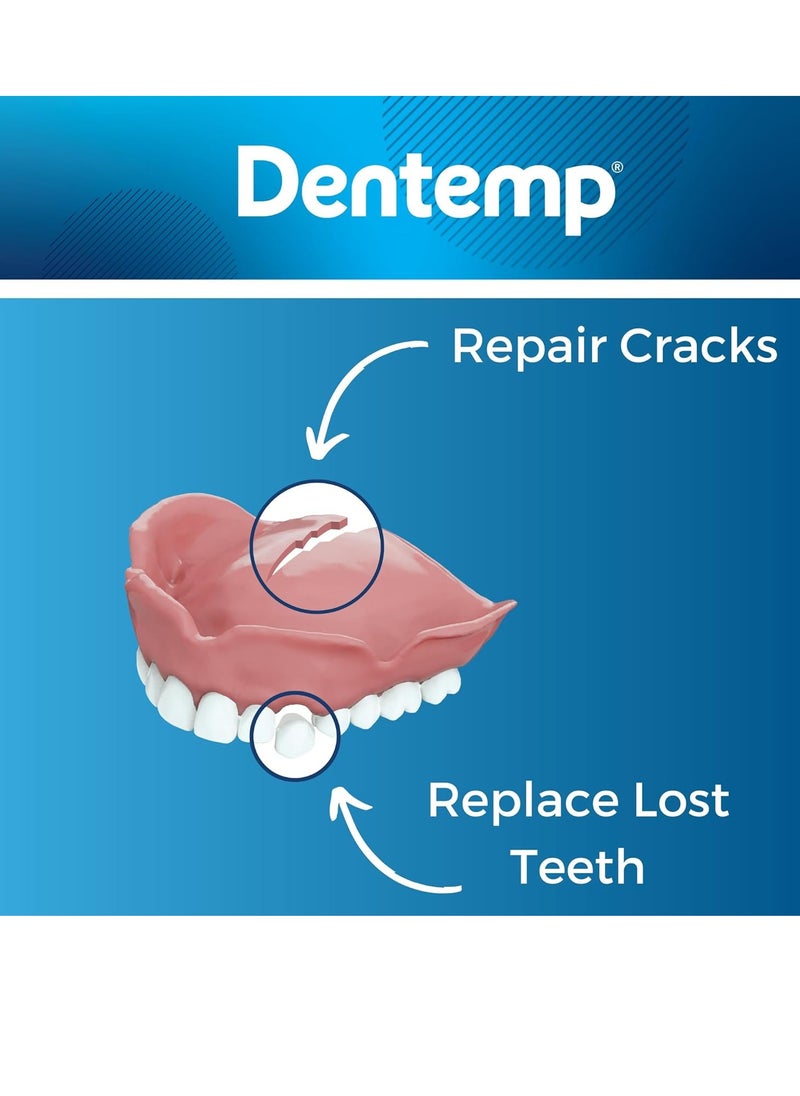 Dentemp - Dentemp Repair Kit - Repair-It Advanced Formula Denture Repair Kit (Pack of 3) - Denture Repair Kit Repairs Broken Dentures - Denture Repair to Mend Cracks & Replace Loose Teeth - Image 1