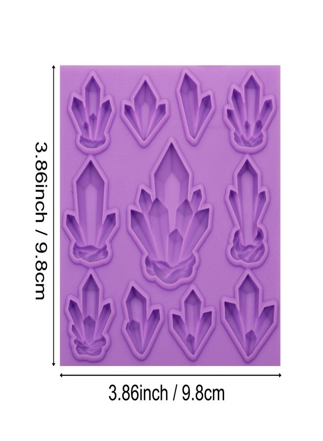 acvcatto Crystal Cluster Silicone Mold for Resin, 11-Cavity Crystal Mold Candy Making Molds for Fondant Decorations Jewelry Making Polymer Clay DIY Home Professional Baking Tool - Image 2