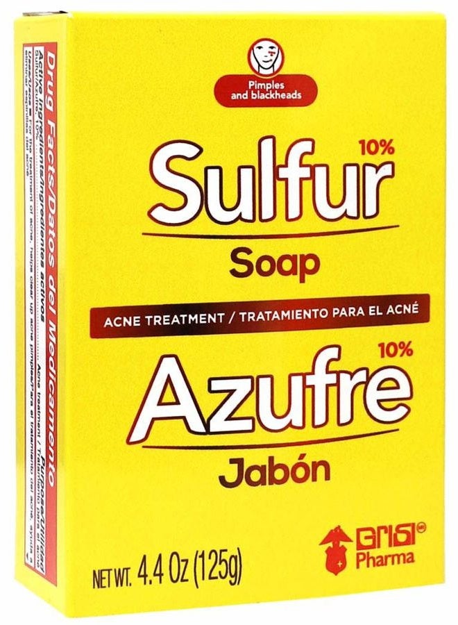 Biosulfur Sulfur Acne Treatment Soap with Lanolin 4.40 Oz Bar - Image 4