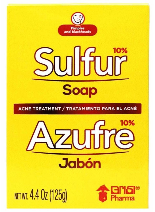 Biosulfur Sulfur Acne Treatment Soap with Lanolin 4.40 Oz Bar - Image 3