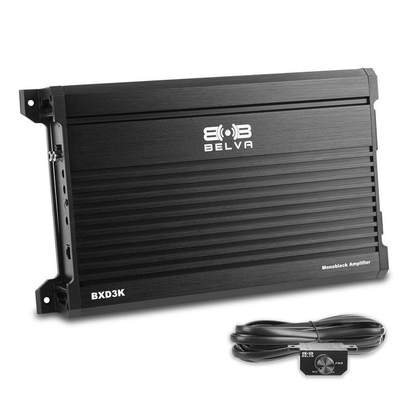 Belva BXD3K 3000W Peak BX-Series 1-Ohm Stable Class-D Monoblock Car Audio MOSFET Amplifier with Remote Subwoofer Level Control - Image 1