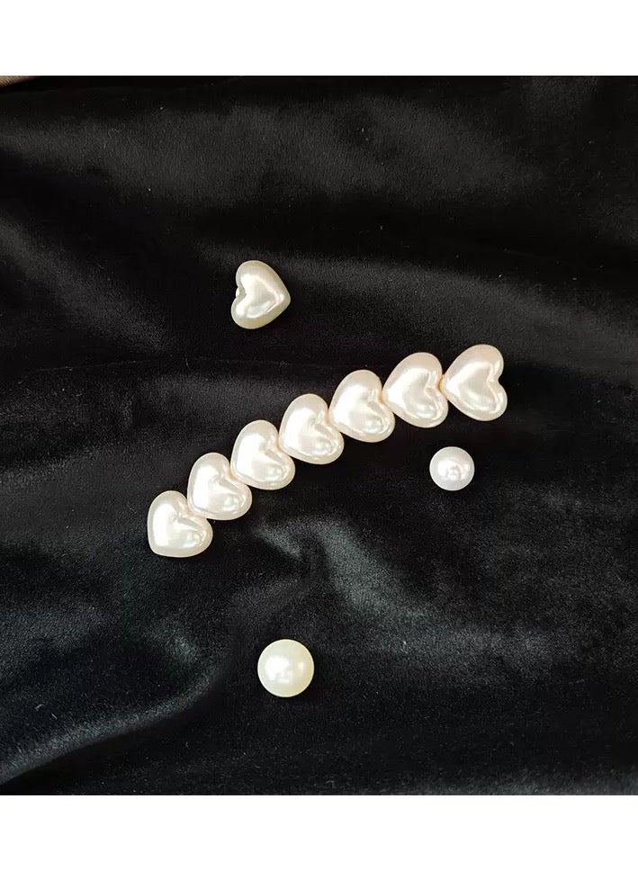 مقاطعة شعرية باللؤلؤ والقلوب العصرية كإكسسوار للنساء - Image 1