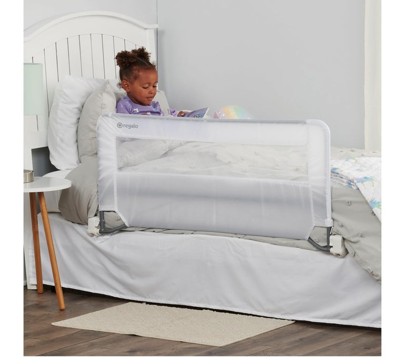Regalo Swing Down Bed Rail Guard, with Reinforced Anchor Safety System - Image 1