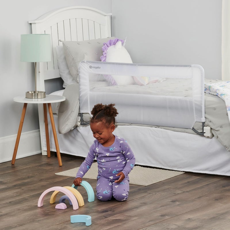 Regalo Swing Down Bed Rail Guard, with Reinforced Anchor Safety System - Image 5