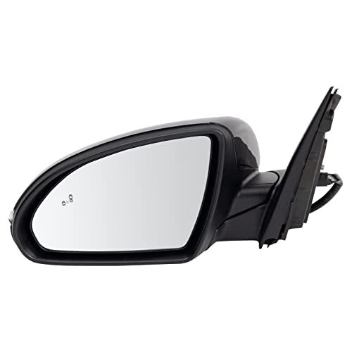 TRQ Driver Side Mirror Power Heated Manual Folding Paint to Match Compatible with 2016-2020 Kia Optima KI1320221 KI1320222 - Image 1