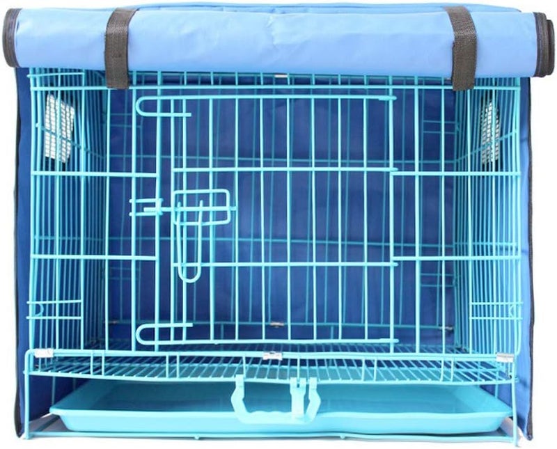 Zerodis Windproof Pet Cat Rabbit Dog Crate Cover Breathable Four Seasons Cages Cover Dog Crate Cover for Single Door Wire Dog Crate Polyester Dog Crate Cover (Blue) - Image 4