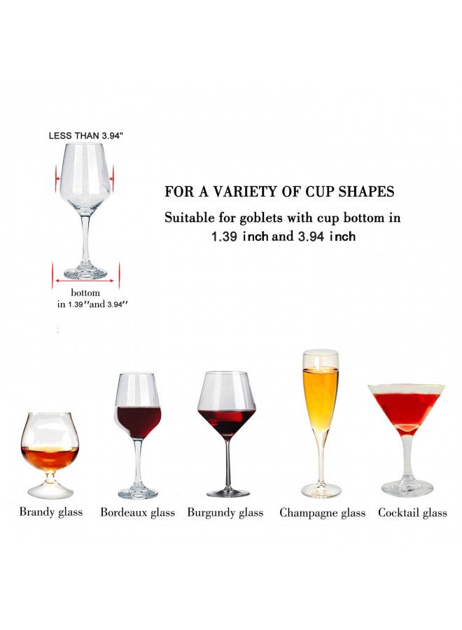 MOCOUM Wine Glasses Rack Under Cabinet Stemware Rack,Wine Glass Hanger Rack Wire Wine Glass Holder Storage Hanger for Cabinet Kitchen Bar (4 Rows) - Image 3