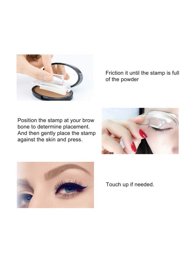 Boobeen - Eyebrow Seal Stamp Powder Waterproof 3 Seconds Eye Make Up Nature Coloring Kit Creates Natural Looking Brows For Makeup Beginners - Image 1