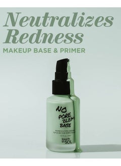 Touch in Sol Redness Correcting Base Primer - Pore Minimizing Green Toned Makeup Base - Tone Neutralizing Before Foundation - Minimize Rosacea, Redness - No Pore Blem Primer Base, 1.01 Fl.Oz. 2 Pack  - Image 1