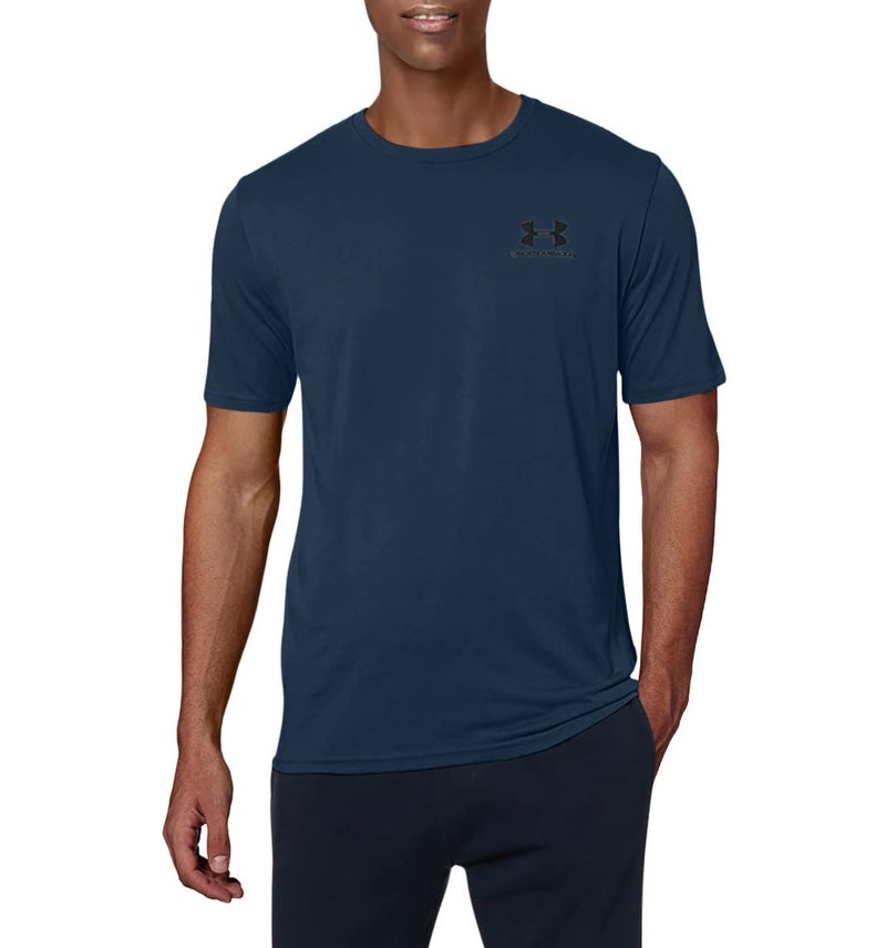 Under Armour Men's UA Sportstyle Left Chest Short Sleeve Shirt XXL Navy - Image 1