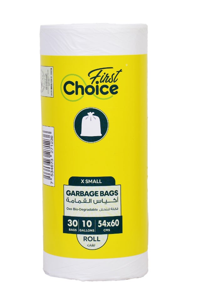First Choice الخيار الأول، قابلة للتحلل، عبوة من 5، 10 جالون، 5x30 كيس قمامة، الحجم 54X60 سم، أكياس نفايات، بطانة سلة، أكياس نفايات للاستخدام الداخلي والخارجي، صغير جداً - Image 2